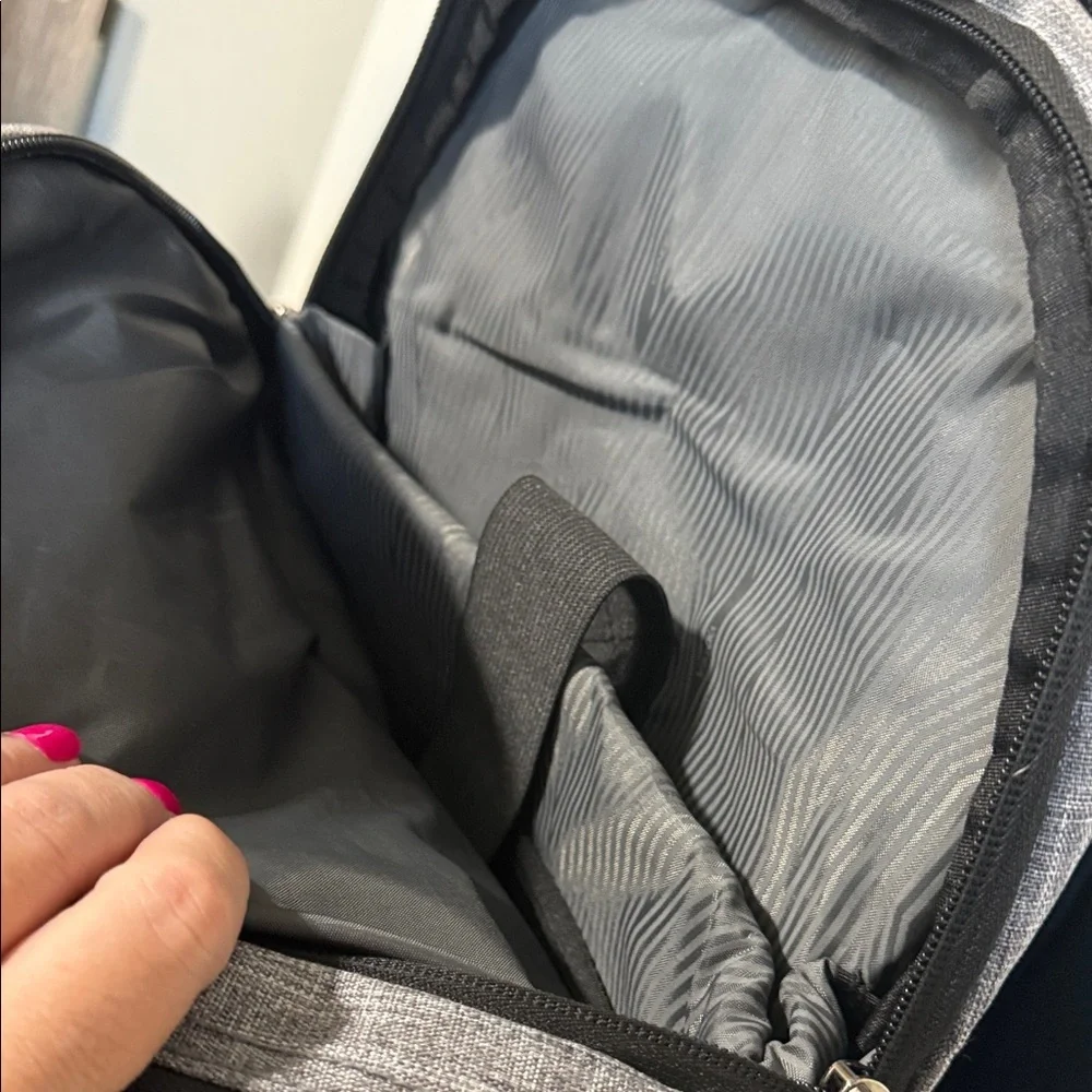 Bondka Stylish Gray and Brown Backpack like new